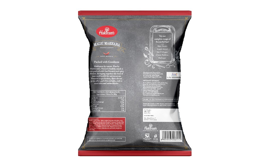Haldiram's Magic Makhana Roasted Foxnuts Mast Masala   Pack  40 grams